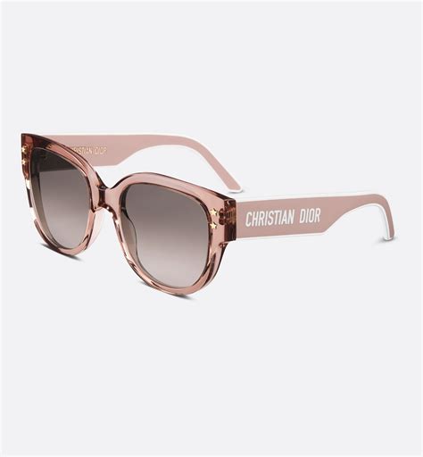 DiorPacific B2I Transparent Pink Butterfly Sunglasses 